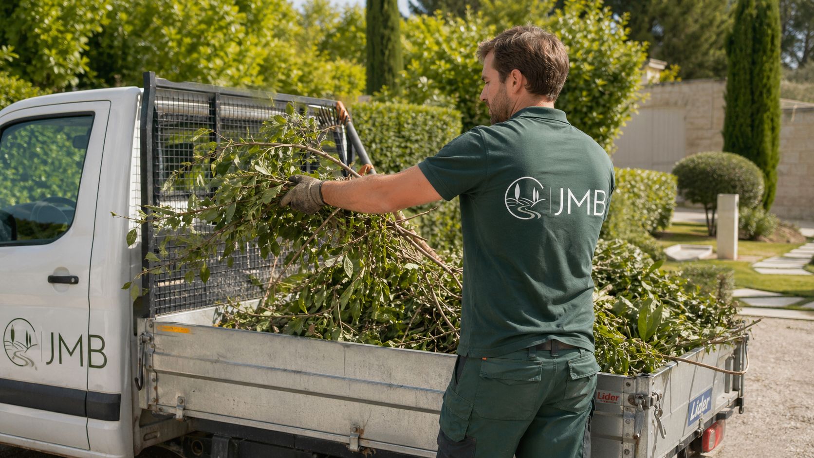 Évacuation des déchets verts par JMB Paysagiste à Auxerre